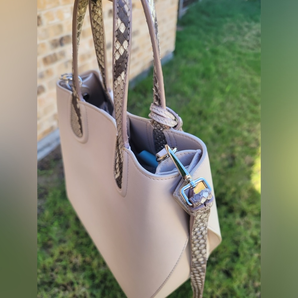 Dior 2 Way Leather And Python Handbag/Shoulder - image 7